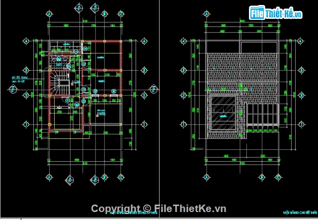 File cad,Biệt thự,File thiết kế,Bản vẽ,nhà biệt thự